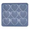 Molde de Resina de Cristal DIY Forma Irregular Grade de Nove Corações Molde de Silicone Criativo para Bolo Atacado Molde de Papoula