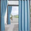 Cortinas Opacas de Tejido Compuesto con Hilo de Resorte, No Transparentes, con Barra Romana Perforada para Ventanas Pequeñas