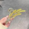 Pinza de metal grande de alta calidad con forma de tiburón, estilo coreano, horquilla de perla para el cabello, accesorios para el cabello de estilo inmortal.