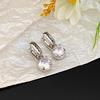 Aretes de Lujo Ligero, de Alta Gama, Modernos y Elegantes, Cobre con Incrustaciones de Zirconio, Aretes Versátiles para Ropa de Trabajo de Oficina, Diseño de Verano, Nuevos Aretes