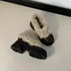 Novedad Otoño/Invierno 2026 Zapatos de Algodón de Lana de Cordero con Diseño de Patrón de Lichi, Punta Redonda, Cómodos, Ultraligeros, Deportivos, Suela Gruesa, Zapatos de Piel