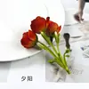 Cuerda de flor de capullo de té mini simulada de 3 puntas, accesorio para el cabello DIY, material para corona, accesorios, fotografía del hogar, arte floral, accesorios de flores artificiales