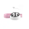 Tazón de Acero Inoxidable para Gato con Boca Inclinada Protección del Cuello Antivuelco Desmontable Tazón de Comida Dispensador de Agua para Mascota Perro Tazón para Gato