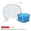 Moldes Ovais de Resina DIY Feitos à Mão Moldes de Silicone de Resina Cristal Bandeja de Gesso Tapete Porta-copos