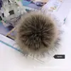 Bola de pelo de zorro sintético bola de pelo falsa bola de pelo de mapache artificial bola de pelo artificial colgante de llave DIY accesorios para ropa sombrero