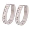 Venta al por mayor del fabricante Joyería versátil y elegante para mujer de acero inoxidable 304 con forma de lágrima simple, fila única, incrustada de diamantes, oro de 18 quilates, europea y americana