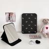 Espejo Pequeño Plegable Retro con Lazo Rosa Espejo de Maquillaje Portátil Espejo de Escritorio para Dormitorio de Estudiantes Espejo