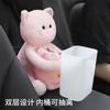 Caja de Pañuelos para Coche Bote de Basura Dos en Uno Creativo Lindo Caja de Reposabrazos Caja de Papel Multifuncional Suministros para Interior de Coche