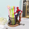 Capitán América Spider-Man Portalápices Creativo decoración del hogar almacenamiento de escritorio de oficina regalo de cumpleaños para niño