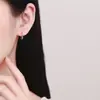 Pendientes de Aro Mobius Lisos Nuevos Populares Transfronterizos Lujo Ligero Diseño de Nicho Pendientes de Alta Gama Pendientes de Moda para Mujer