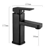 Grifo de Baño de Acero Inoxidable para Comercio Exterior Transfronterizo, Grifo Cuadrado de Una Sola Palanca para Lavabo de Baño