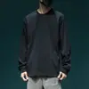Suéter de color liso de otoño Camiseta interior de algodón manga larga holgada para hombre y mujer Camiseta básica combinable en todo momento Camiseta top Camisa para llevar debajo Ropa interior