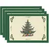 Manteles individuales de Navidad para reuniones familiares, mesas de comedor de restaurante, tapetes resistentes al calor, decoraciones navideñas para exteriores, tapetes de mesa