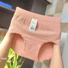 Calzones de Algodón sin Costuras para Mujer Tallas Plus, Cintura Media-Alta, para Figuras Curvilíneas, Alta Elasticidad, que se Ajustan a la Cadera, Primavera