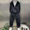Conjunto de Moletom com Capuz de Manga Longa Estilo Japonês Minimalista Artístico Tendência Harajuku Ins com uma Vibração Estilosa