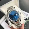 Ver reloj de hombre de la fábrica N transfronterizo negro Datejust 41mm rosa Datejust bicolor 2836 con incrustaciones de diamantes acero inoxidable luminoso reloj mecánico