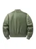 Chaqueta de Piloto para Hombre, Abrigo de Algodón Engrosado y Cálido con Cuello de Béisbol, Chaqueta de Vuelo Casual Americana para Otoño e Invierno