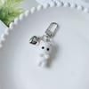 Llavero colgante de gato tridimensional lindo con flocado de resina, colgante para llave de coche, colgante para bolso, joyería al por mayor
