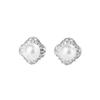 Pendientes de perlas estilo palacio con temperamento europeo y americano, exagerados y femeninos de circonita, joyería avanzada para las orejas.