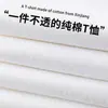 Camiseta de Algodón Puro de Peso Pesado para Hombre, Estilo Básico Holgado de Verano, Camiseta Interior Negra y Blanca de Media Manga con Cuello Redondo, Personalizable con Logo