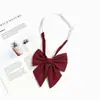 Pajarita de graduación para mujer, color vino tinto, estilo académico japonés JK, accesorios para uniformes escolares gratuitos.