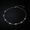 Nuevo Collar de Flor Incrustada con Circonita, Estilo de Lujo Ligero, Nicho, Exquisito, Versátil, Accesorios de Collar de Clavícula de Gama Alta