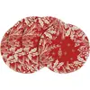 Conjunto de jogos americanos de Natal com múltiplos motivos natalinos, jogos de mesa festivos combinando para decoração de casa