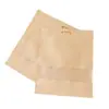 [En stock al por mayor] Bolsa autosellante de papel kraft con ventana y asa, bolsa de embalaje para ropa con fondo plano