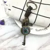Llavero creativo punk para hombre y mujer, pequeño regalo, brújula de aleación, llavero de cuero tejido vintage, colgante para llaves