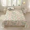 Sábana de algodón lavado de una sola pieza para cama de verano, dormitorio de estudiante, funda de edredón Clase A, tela de sábana de cama individual y doble de verano, sábana para kang de cuatro estaciones