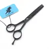 Tijeras de Peluquería Shenxingzhe de 5 pulgadas con Laca Negra, Tijeras para Cortar el Cabello, Tijeras Desgastadoras, Tijeras Desgastadoras