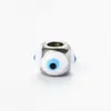 Venta Caliente Transfronteriza 8mm Ojo de Diablo Cubo Esmalte 6 Colores Gota de Aceite Artesanía Acero Inoxidable Cuenta Material para Joyería DIY