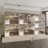 Gabinete para Gatos, Villa para Gatos, Guardería y Cría de Gatos Exhibidor para Tienda de Mascotas, Sala de Parto para Gatos, Criadero de Gatos, Tres Pisos Madera Maciza Leiledezhu