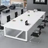 Mesa de Conferencias, Mesa Larga, Escritorio de Oficina Simple Moderno de Alta Gama, Mesa Larga y Sillas para Negociación, Mesa de Trabajo para Sala de Conferencias, Mesa de Formación