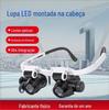 Óculos Lupa com Alta Ampliação 8/15/23X LED para Reparo de Relógios, Especializada para Avaliação de Antiguidades, Lupa de Alta Definição Montada na Cabeça
