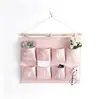Bolsa de almacenamiento colgante para puerta de entrada con ocho bolsillos, montable en pared, estilo Ins