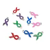 Colgante de Lazo de Cinta de Corazón Transfronterizo Venta al por Mayor Accesorios para Pulseras Collares DIY Colgante de Aleación con Goteo de Aceite