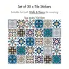 Marrocos PVC Autoadesivo Floral Azulejo Cerâmico Adesivo de Parede Impermeável à Prova de Óleo Cozinha Banheiro Adesivo de Decoração de Parede Dropshipping Transfronteiriço
