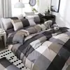 Juego de Ropa de Cama de Algodón con Dibujos de Sábila Fresco y Amigable con la Piel de Cuatro Piezas para Dormitorio de Estudiante Juego de Sábana Individual y Funda de Edredón de Tres Piezas