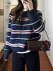 Cárdigan de Punto Grueso 100% Lana Retro Otoño/Invierno Nuevo para Mujer, Holgado, Cuello Redondo, Manga Larga, Suéter de Cachemir, Moderno