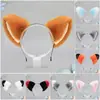 Faixa de Cabelo Lolita de Pelúcia Feita à Mão com Orelhas de Gato Acessórios de Cabelo Kc Headwear de Orelhas de Animal Grampo de Cabelo de Orelha de Raposa
