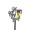 Copyright Estilo Ins 2026 Ano Novo Decoração de Bolo em Acrílico Feliz Ano Novo Véspera de Ano Novo Plug-in para Bolo Suprimentos de Festa