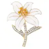 Broche de Flor Transfronterizo Nuevo de Gama Alta Europeo y Americano Elegante Pin de Pétalo Moda Abrigo Cheongsam Ropa Broche Versátil