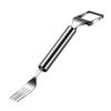 Tenedor Cortador de Sandía de Doble Cabeza de Acero Inoxidable, Tenedor de Fruta, Herramienta Multifuncional para Cortar Pulpa de Sandía, Separador de Frutas