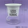 Vaso Transparente Lazy Flower Auto-Irrigável Redondo Plástico Hidropônico Vaso Matinal Vaso Criativo para Suculentas Moldagem por Sopro PET