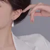 Pendientes Largos de Perla con Forma de Gota de Agua para Mujer, Lujo Accesible y Pendientes de Gama Alta, Aguja de Plata S925, Pendientes Franceses de Moda