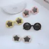 Gafas de Sol Infantiles con Montura Redonda para Niños y Niñas Gafas Decorativas Personalizadas de Estrella de Cinco Puntas Parasol y Protección Solar Gafas Redondas para Bebés