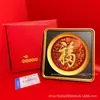 Corrente Nacional Chinesa Cento e Oito Bênçãos Ornamento Folha de Ouro Artesanato Pintura Decorativa Quadrado de Ouro Puro Caractere Fu Ornamento Conjunto de Boutique Atacado