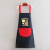 Ventas Directas de Fábrica buen Caqui cacahuete impermeable borrable mano cocina delantal casero cocina anti-manchas borrable mano tirante estampado