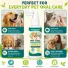 Kineshinex Spray de Cuidado Oral para Perros Spray Limpiador de Dientes para Mascotas Universal para Gatos y Perros Refresca el Aliento